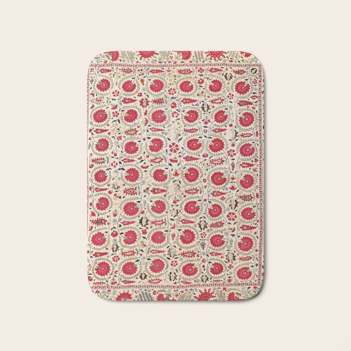 Ura Tube Bokhara Uzbekistan Suzani Embroidery Print Bath Mat Gallery Image 1