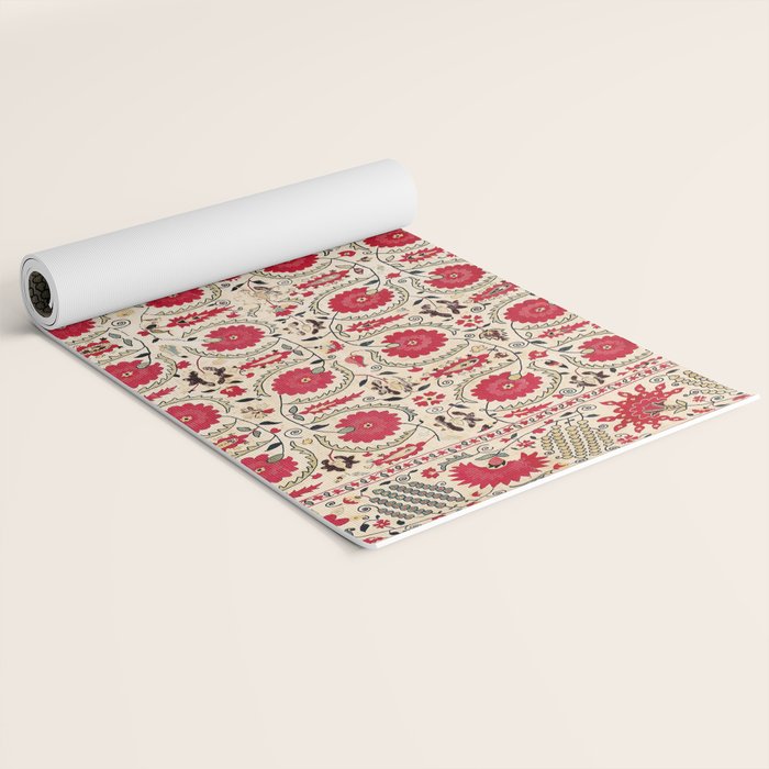 Ura Tube Bokhara Uzbekistan Suzani Embroidery Print Yoga Mat Gallery Image 2