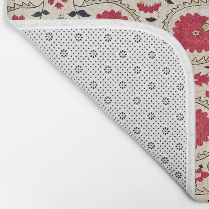 Ura Tube Bokhara Uzbekistan Suzani Embroidery Print Bath Mat Gallery Image 2