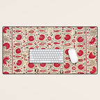 Ura Tube Bokhara Uzbekistan Suzani Embroidery Print Desk Mat Gallery Image 1