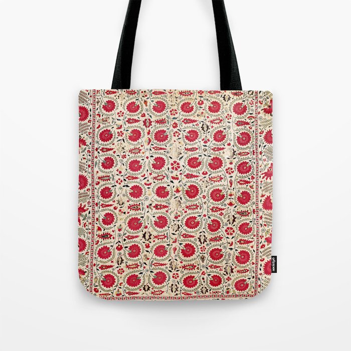 Ura Tube Bokhara Uzbekistan Suzani Embroidery Print Tote Bag Gallery Image 1