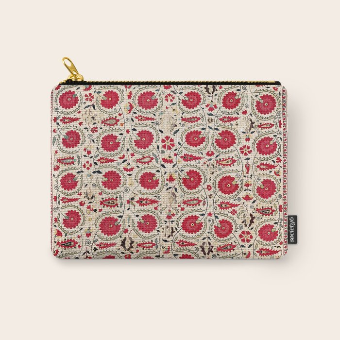 Ura Tube Bokhara Uzbekistan Suzani Embroidery Print Carry All Pouch Gallery Image 1