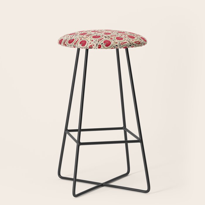 Ura Tube Bokhara Uzbekistan Suzani Embroidery Print Stool Gallery Image 1