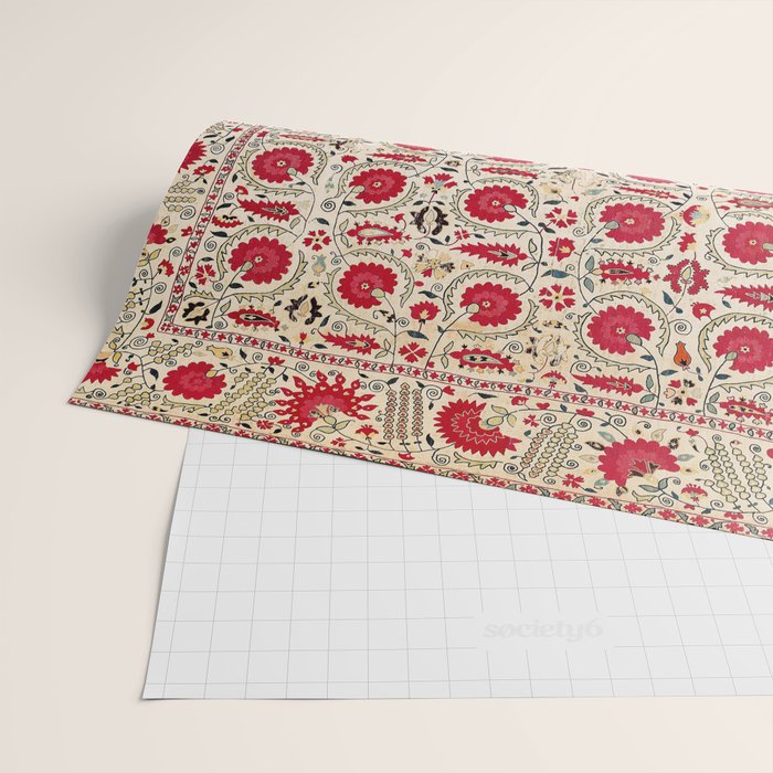 Ura Tube Bokhara Uzbekistan Suzani Embroidery Print Wrapping Paper Gallery Image 2