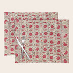 Ura Tube Bokhara Uzbekistan Suzani Embroidery Print Placemat Gallery Image 1