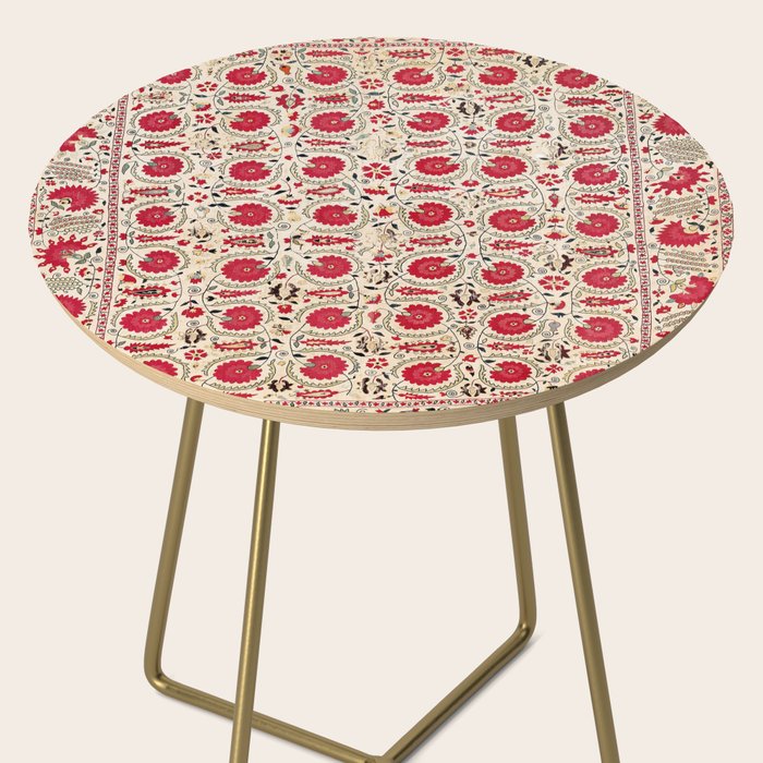 Ura Tube Bokhara Uzbekistan Suzani Embroidery Print Side Table Gallery Image 2
