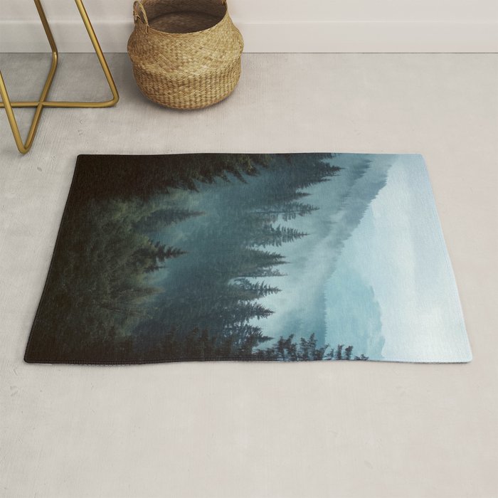 Misty Pine Forest Rug Gallery Image 1