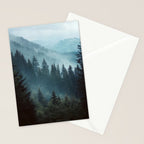 Misty Pine Forest Stationery Card Gallery Image 2