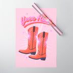YEEE HAW Cowgirl Boots Wrapping Paper Gallery Image 1