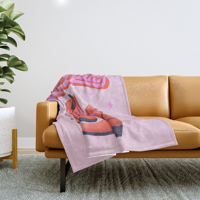 YEEE HAW Cowgirl Boots Throw Blanket Gallery Image 1