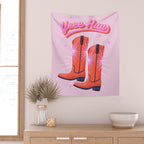 YEEE HAW Cowgirl Boots Wall Tapestry Gallery Image 2