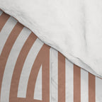 Terracotta retro lines Comforter Gallery Image 4