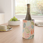 Block print leaves pattern peachy Wine Chiller Gallery Image 4