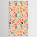 Block print leaves pattern peachy Tablecloth Gallery Image 2
