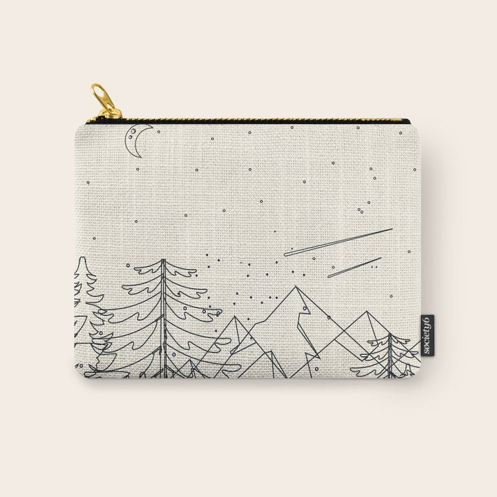 Minimal Line Mountain Beauty I Carry All Pouch Gallery Image 1
