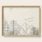 Minimal Line Mountain Beauty I Serving Tray Gallery Image 1