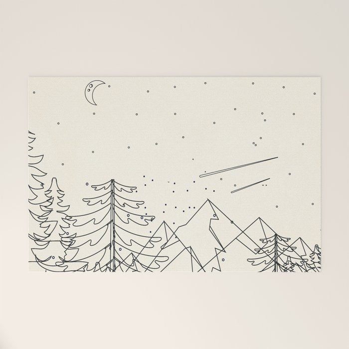 Minimal Line Mountain Beauty I Welcome Mat Gallery Image 1