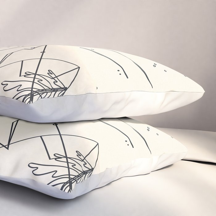 Minimal Line Mountain Beauty I Pillow Sham Gallery Image 3