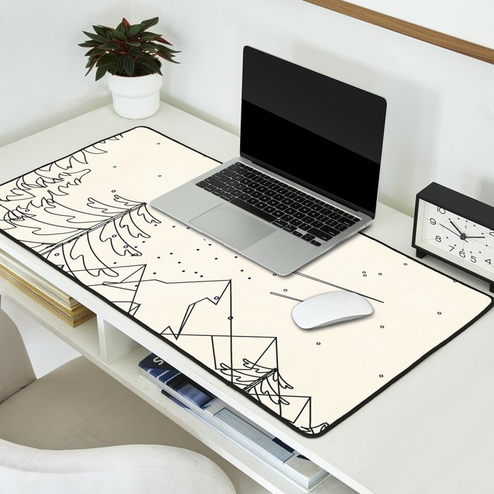 Minimal Line Mountain Beauty I Desk Mat Gallery Image 2