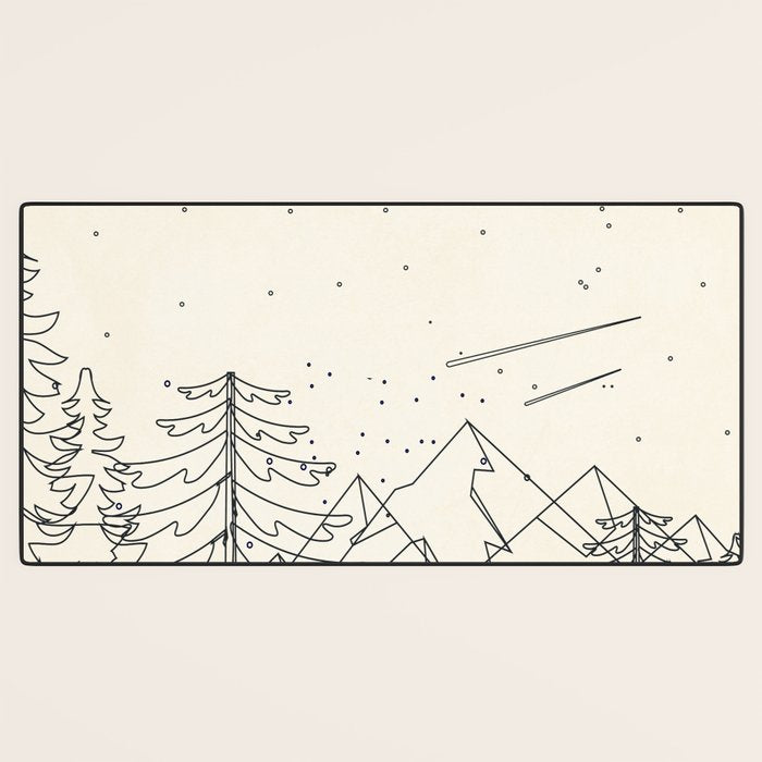 Minimal Line Mountain Beauty I Desk Mat Gallery Image 3