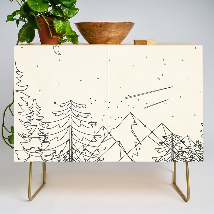 Minimal Line Mountain Beauty I Credenza Gallery Image 1