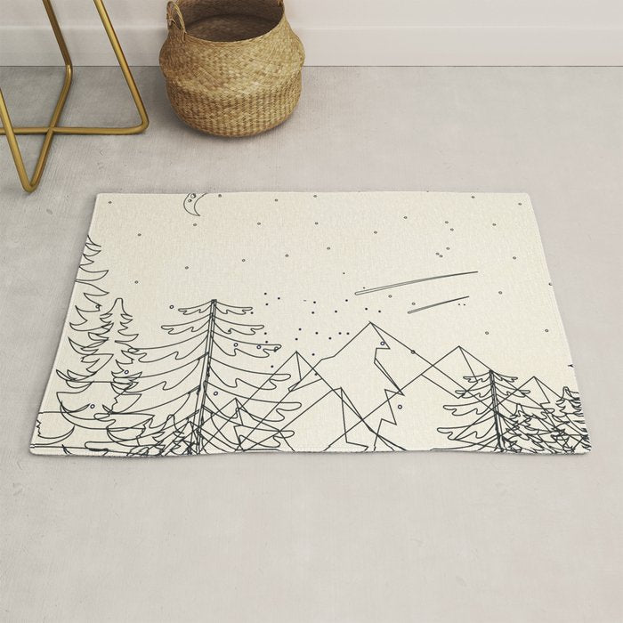 Minimal Line Mountain Beauty I Rug Gallery Image 1