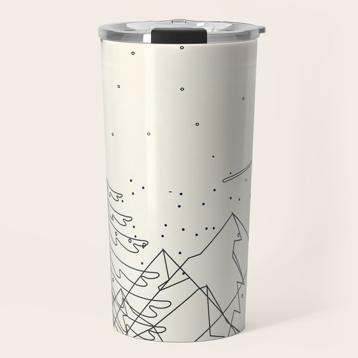 Minimal Line Mountain Beauty I Travel Mug Gallery Image 1