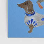 Dachshunds - Cornflower Blue Palette Poster Gallery Image 3