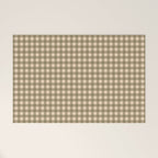 Gingham Plaid Olive Vintage Green Welcome Mat Gallery Image 1