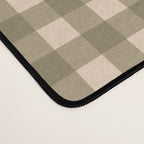 Gingham Plaid Olive Vintage Green Desk Mat Gallery Image 4