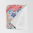Seaside Floral Dream Throw Blanket Gallery Image 3