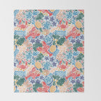 Seaside Floral Dream Throw Blanket Gallery Image 2