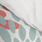 Floral Blooms, Coral, Navy, Aqua Comforter Gallery Image 4