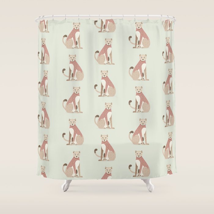 Whimsical Cheetah Shower Curtain Gallery Image 1