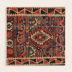 Kordi Balisht Khorasan Northeast Persian Bag Prin Wood Wall Art Gallery Image 1