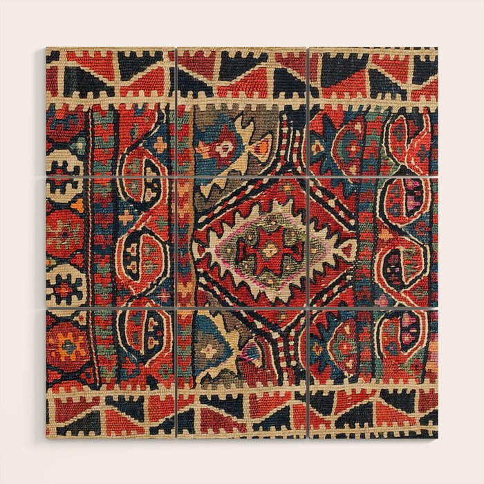 Kordi Balisht Khorasan Northeast Persian Bag Prin Wood Wall Art Gallery Image 1