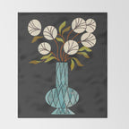Crystal Vase Peonies Throw Blanket Gallery Image 2