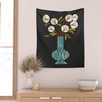 Crystal Vase Peonies Wall Tapestry Gallery Image 2