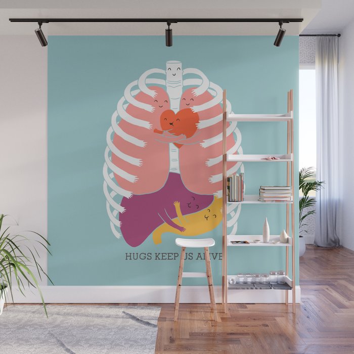 Hugs keep us alive Wall Mural Gallery Image 1