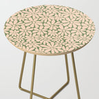 Retro Floral - Green and Cream  Side Table Gallery Image 2