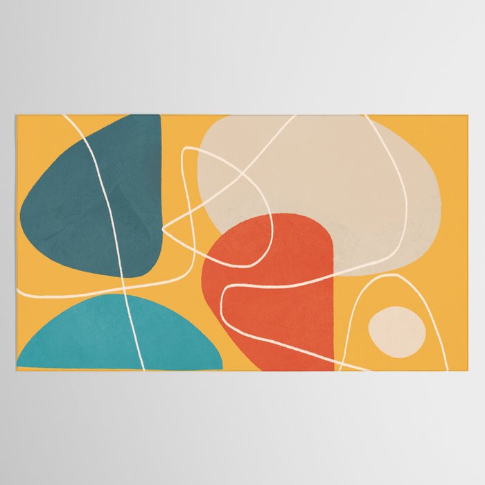Minimal Colorful Abstract Shapes 11 Tablecloth Gallery Image 2