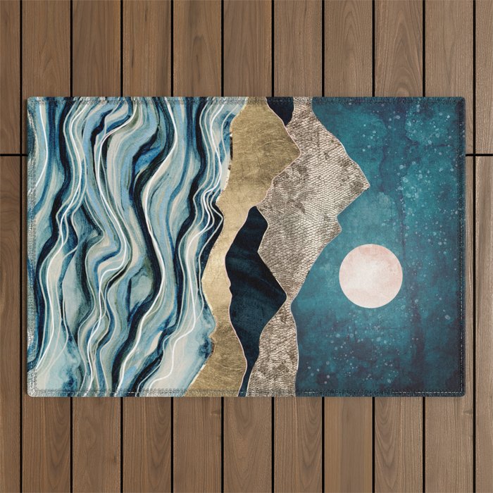 Indigo Sea Outdoor Rug Gallery Image 1
