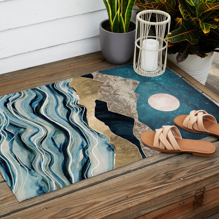 Indigo Sea Outdoor Rug Gallery Image 2