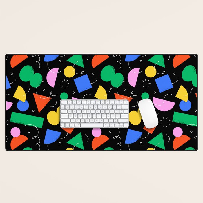 Colorful abstract geometric shape art pattern Desk Mat Gallery Image 1