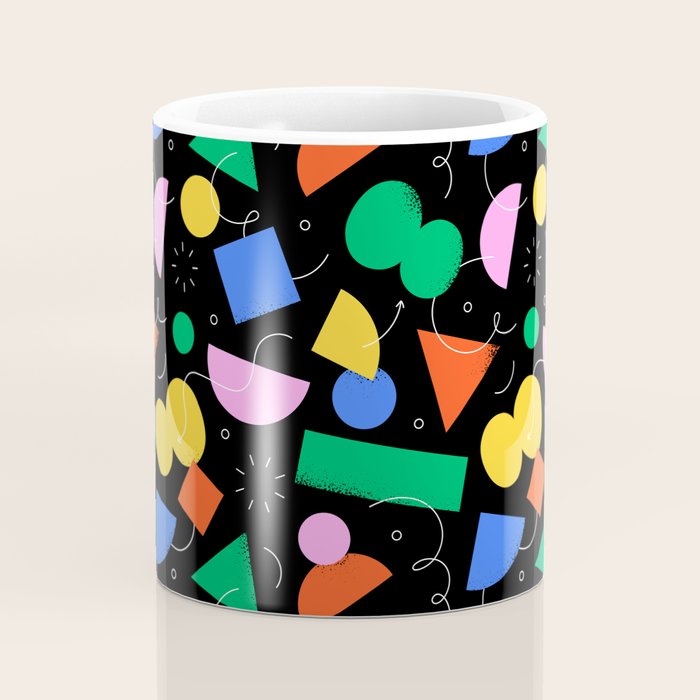 Colorful abstract geometric shape art pattern Coffee Mug Gallery Image 4