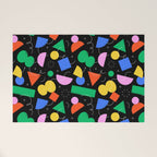 Colorful abstract geometric shape art pattern Welcome Mat Gallery Image 1