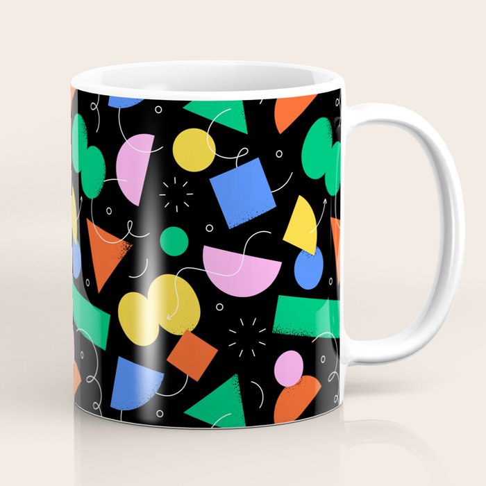 Colorful abstract geometric shape art pattern Coffee Mug Gallery Image 1