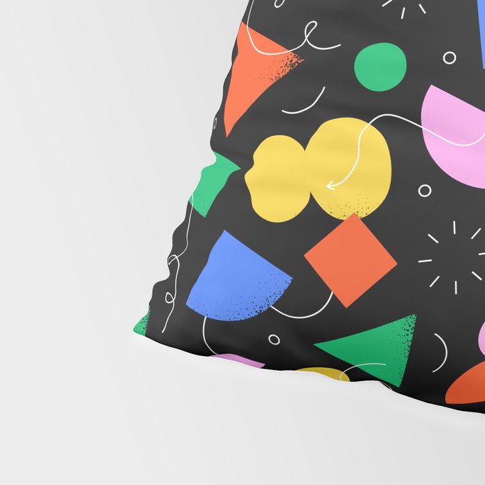 Colorful abstract geometric shape art pattern Pillow Sham Gallery Image 4