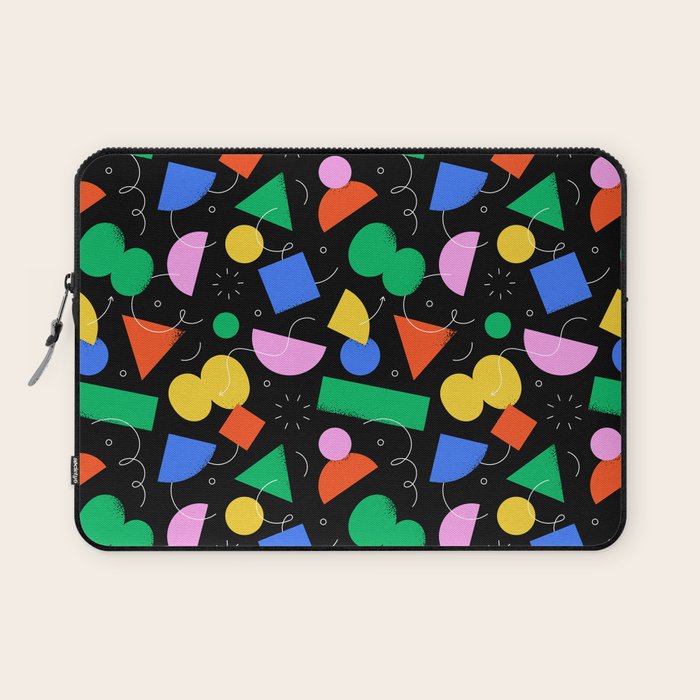 Colorful abstract geometric shape art pattern Laptop Sleeve Gallery Image 1