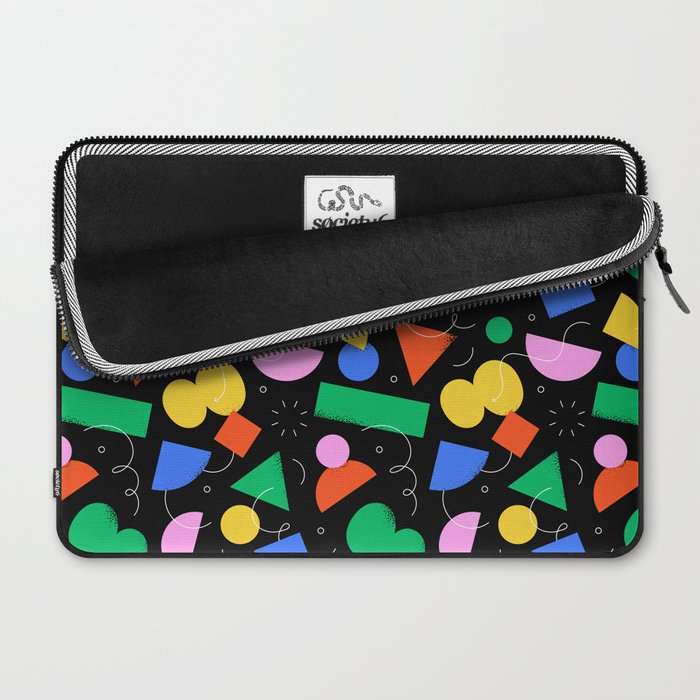 Colorful abstract geometric shape art pattern Laptop Sleeve Gallery Image 2